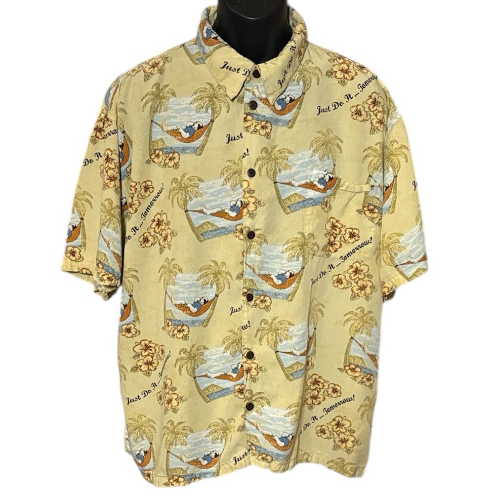 Big Dogs VINTAGE 2X Hawaiian Shirt Button Down Casual Shirt